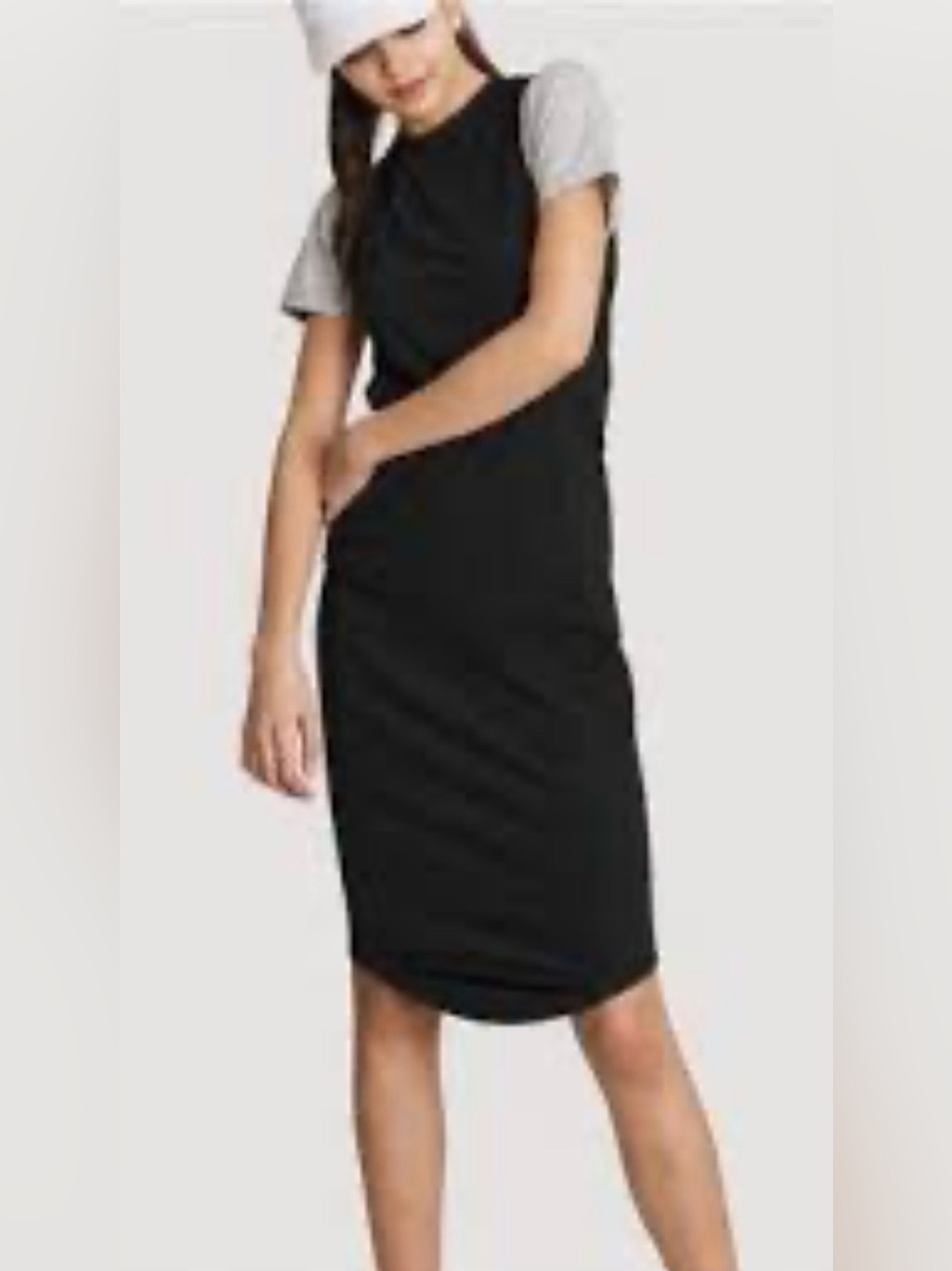 Kit and Ace Sleeveless Black Midi Sheath Dress